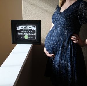 Navy blue maternity dress